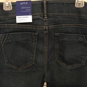 Women's Apt. 9® Tummy Control Midrise Bootcut Jeans.  SIZE 10. Blue Denim